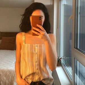 Madewell striped button up tank